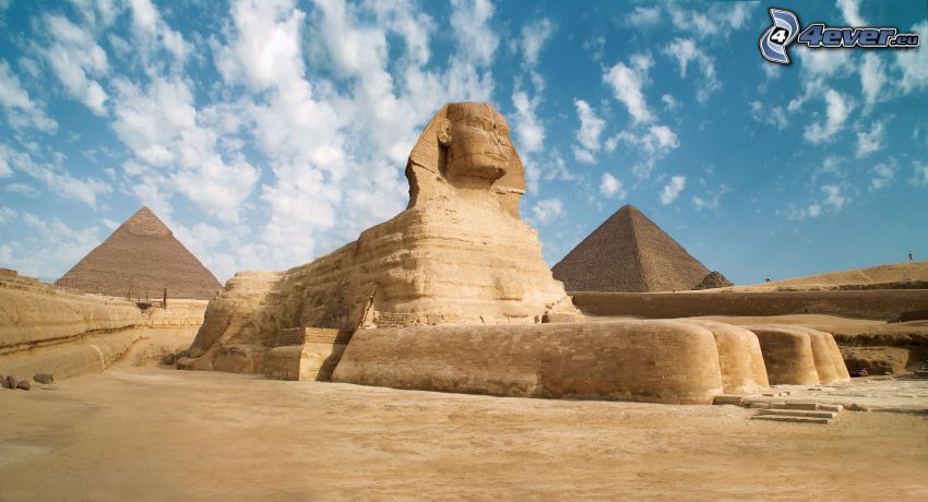 Sphinx, pyramids