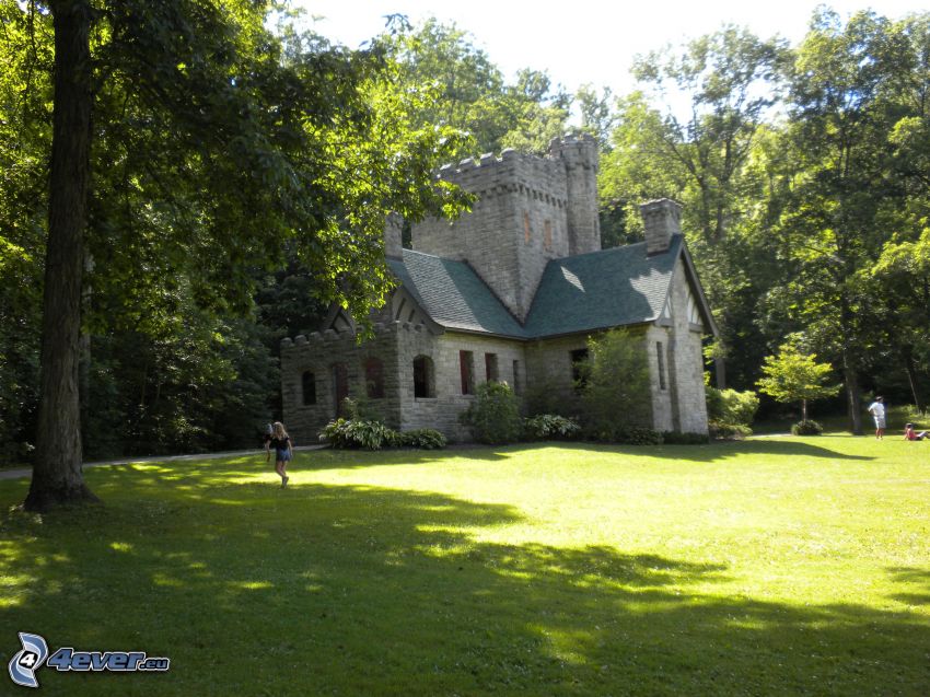 Squire's Castle, forest, lawn
