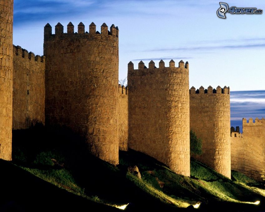 walls, castle tower