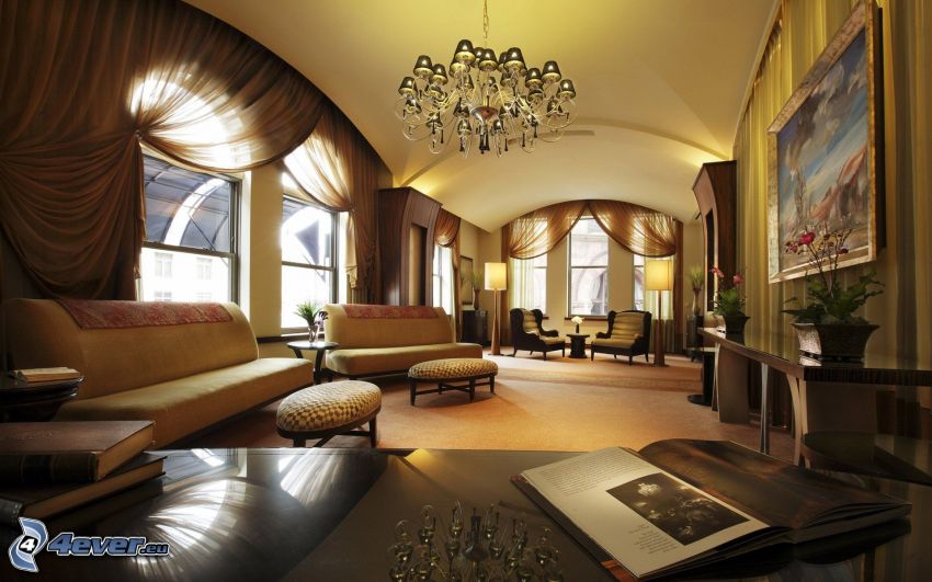luxurious living room, sofa