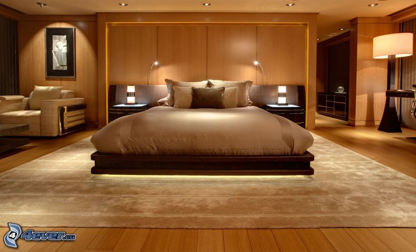 bedroom, double bed