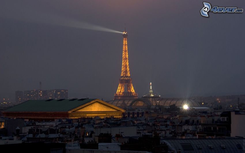 Eiffel Tower at night, Paris