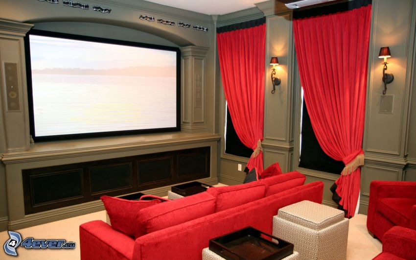 living room, cinema