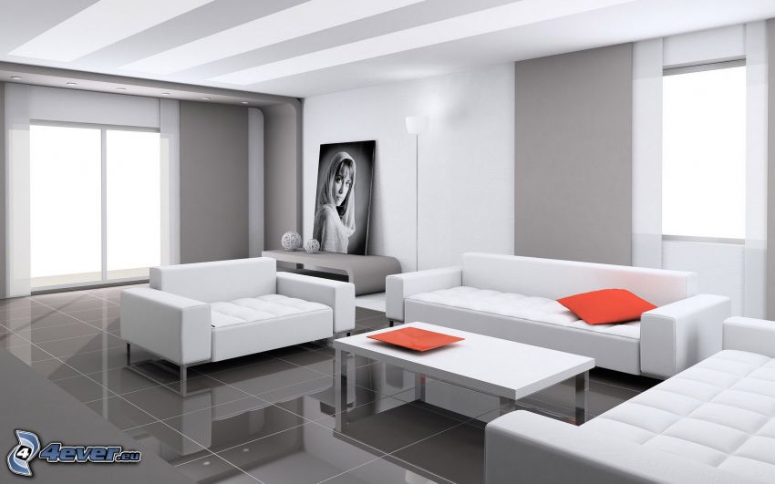 living room, sofa, picture