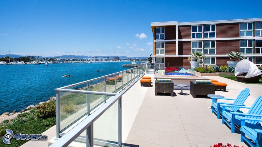 Marina Del Rey, terrace, California