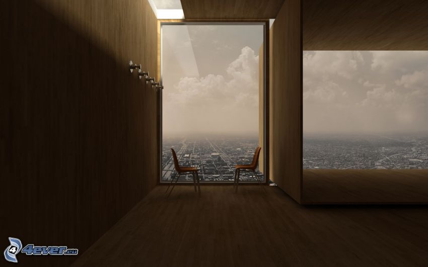 room, chairs, view