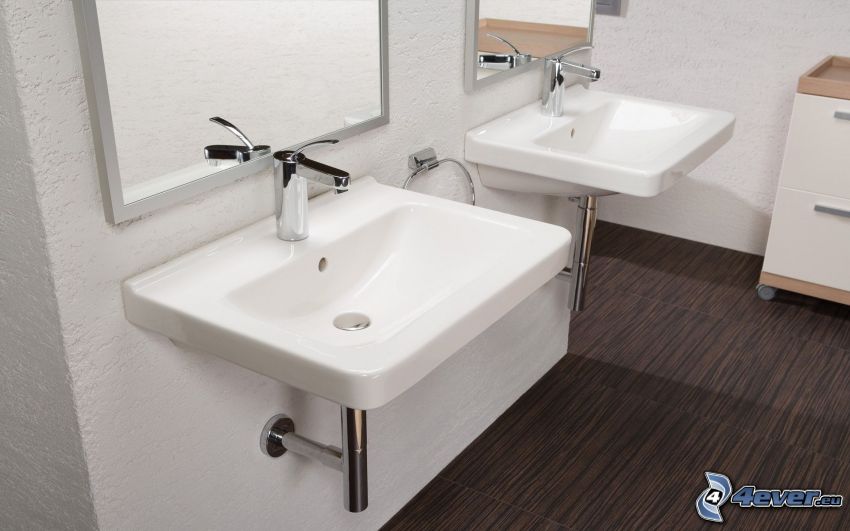 washbasins, bathroom, mirrors