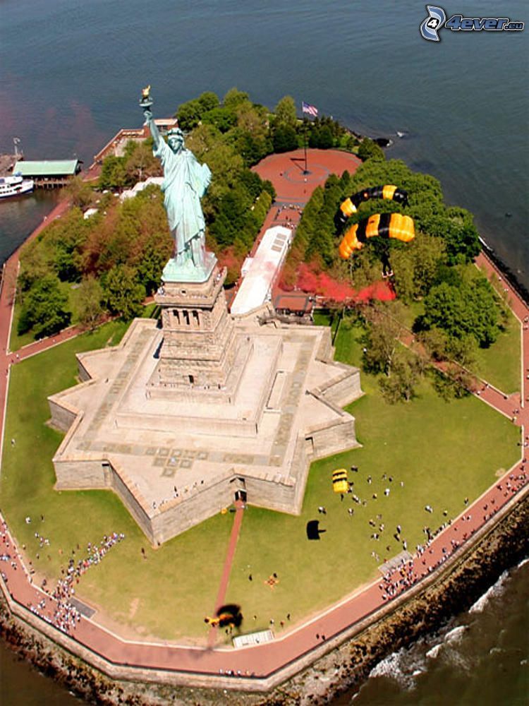 Statue of Liberty, island