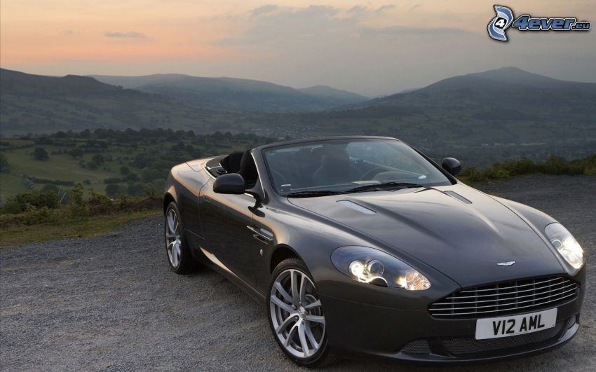 Aston Martin DB9, convertible, view of the landscape