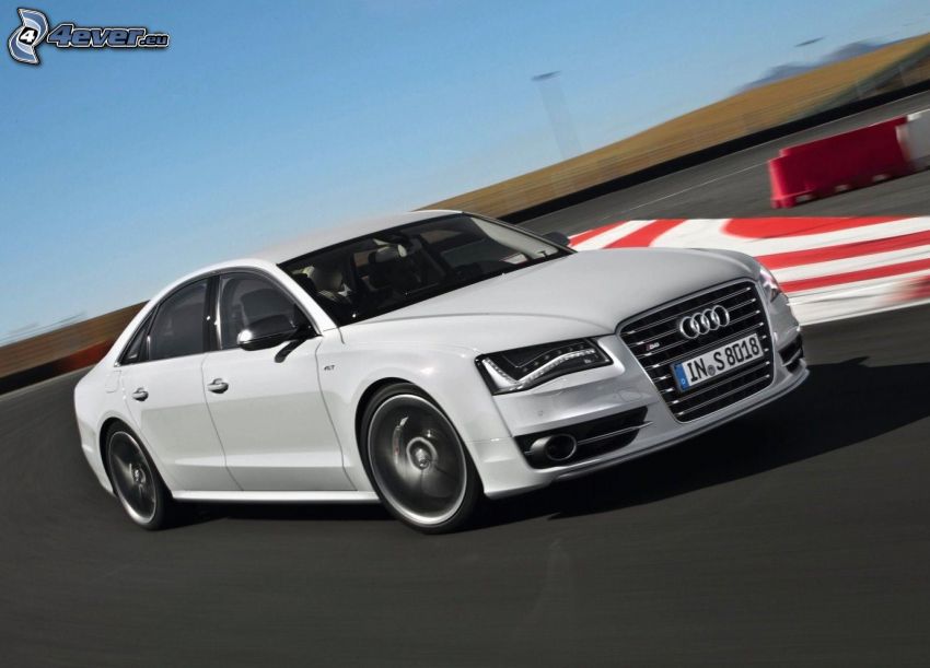 Audi S8, speed, racing circuit