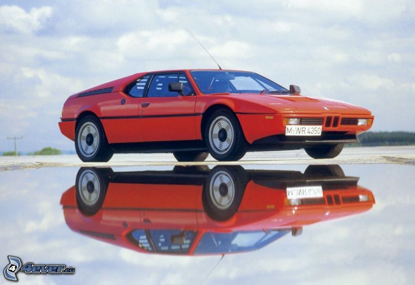 BMW M1, oldtimer, reflection