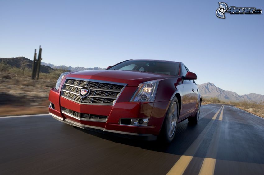Cadillac CTS, road, speed