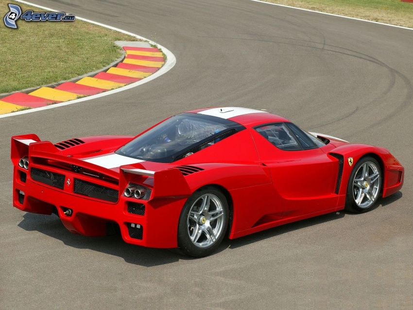 Ferrari FXX, racing circuit, road curve