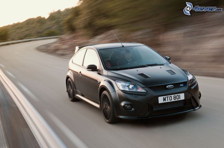 Ford Focus RS, road, speed
