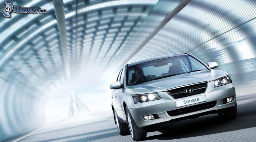 Hyundai Sonata, tunnel, speed