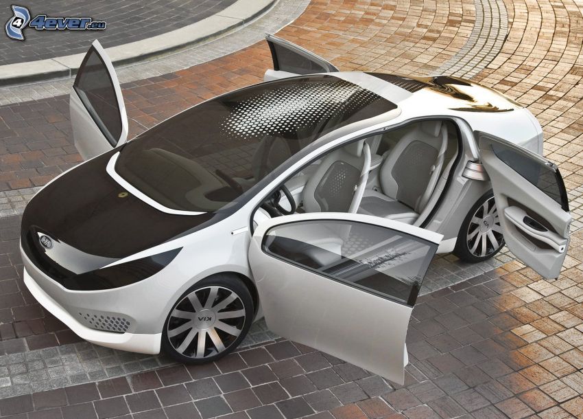 Kia Ray Plug, electric car, concept, pavement