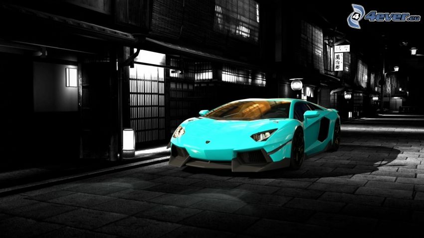 Lamborghini Aventador, street