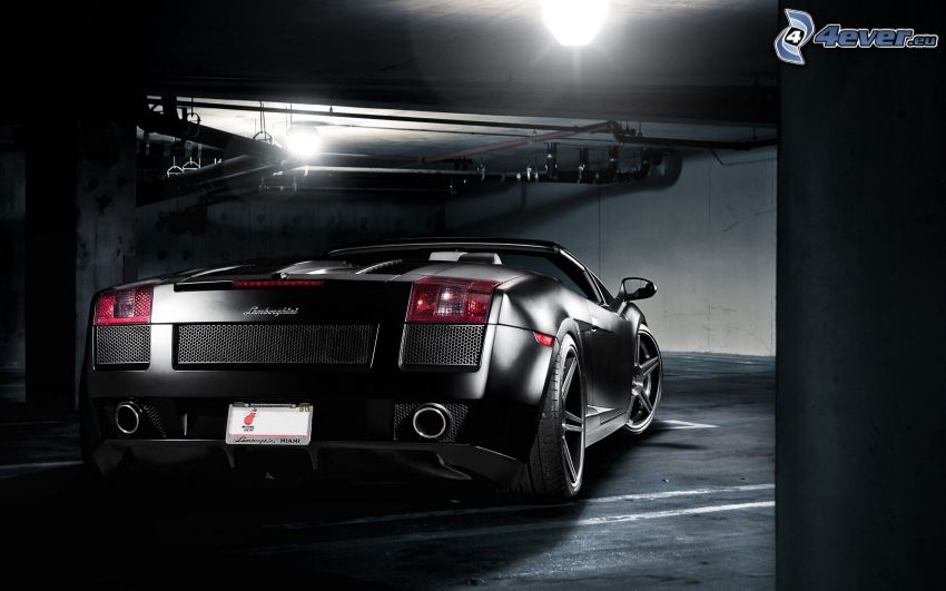 Lamborghini Gallardo Spyder, convertible, garage