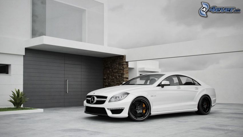 Mercedes CLS 63, luxury house
