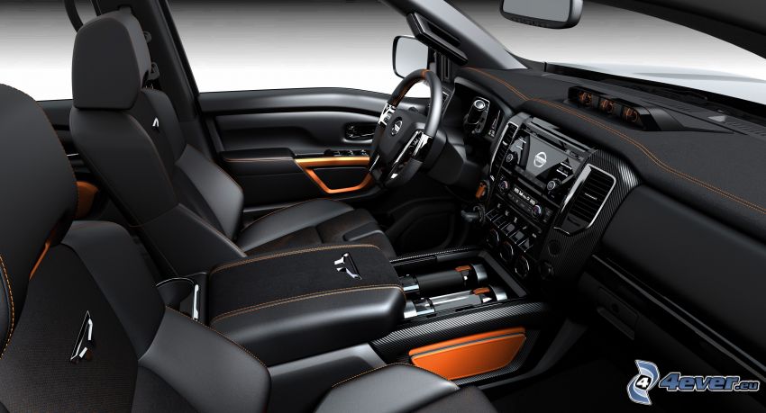 Nissan Titan, interior, steering wheel