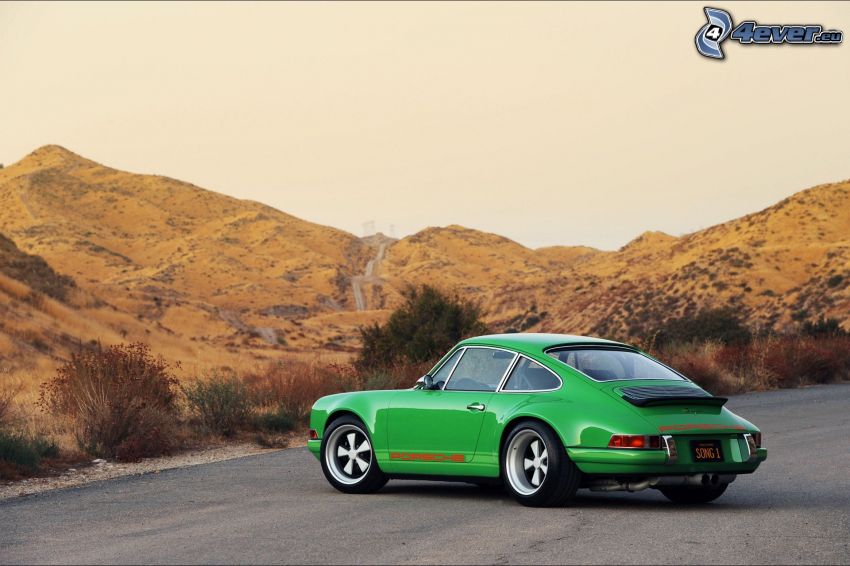 Porsche 911, oldtimer, mountain