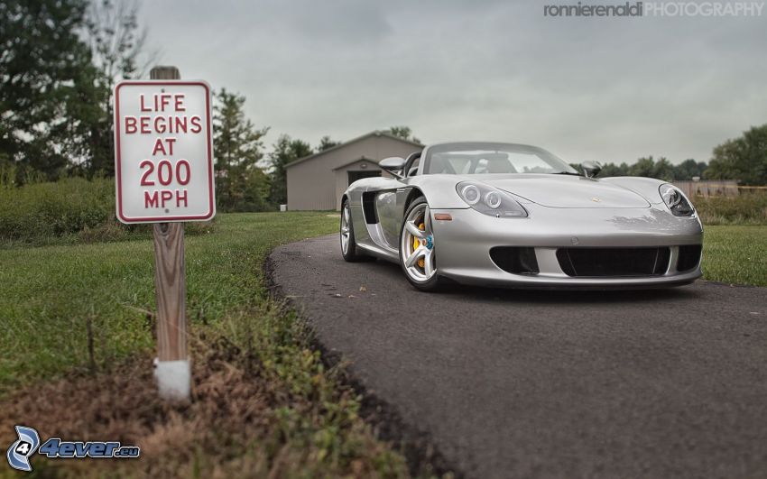 Porsche Carrera GT, convertible, sign