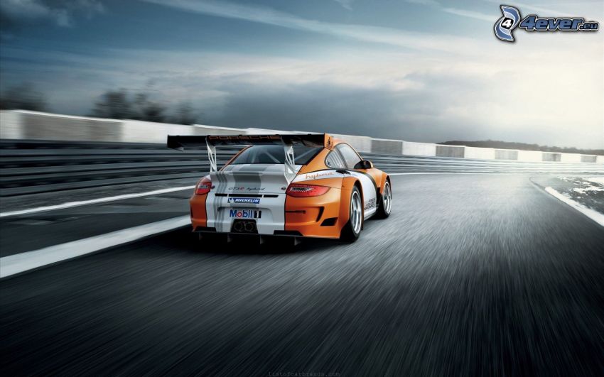 Porsche GT3R, speed, racing circuit