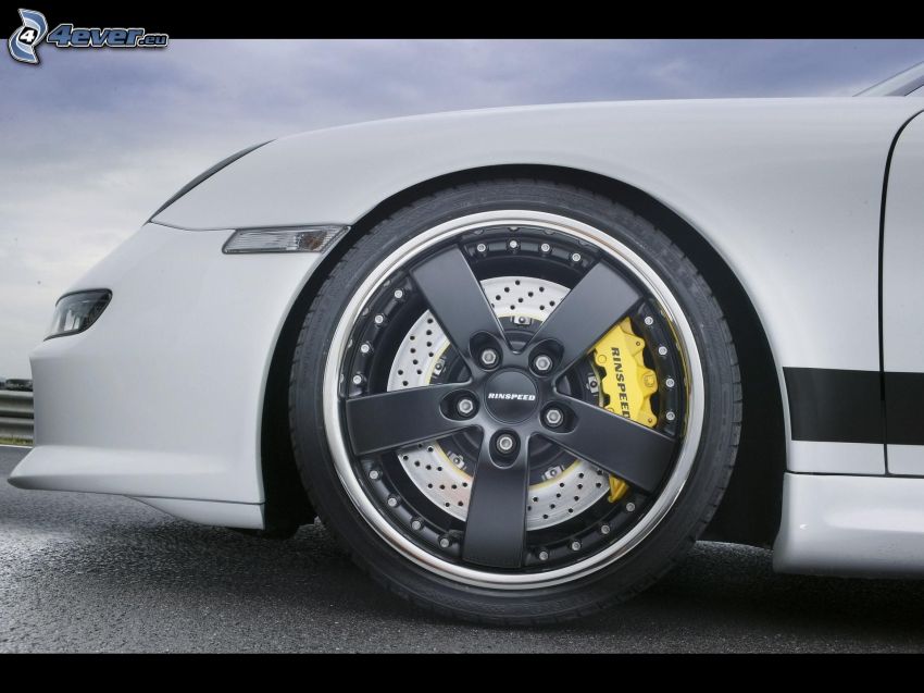rim, low-profile tires, brake, Porsche