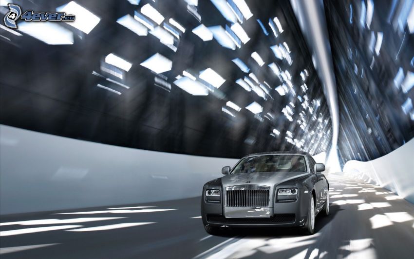 Rolls Royce, tunnel, speed