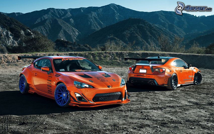 Toyota, racing car, hills