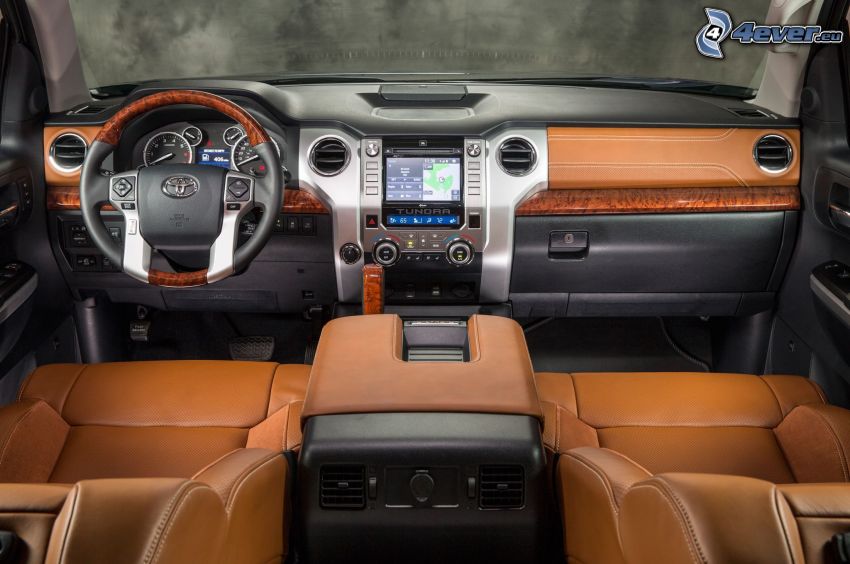Toyota Tundra, interior, steering wheel, dashboard
