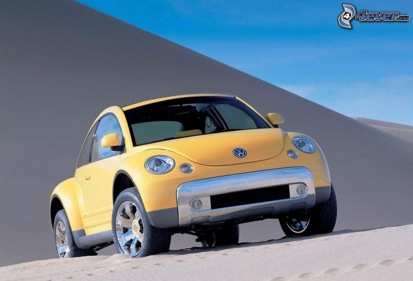 Volkswagen Beetle, sand