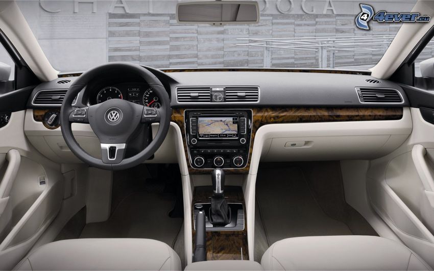 Volkswagen Passat, interior, steering wheel