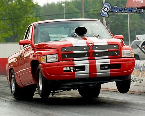 Dodge Truck, drag race, Big Block