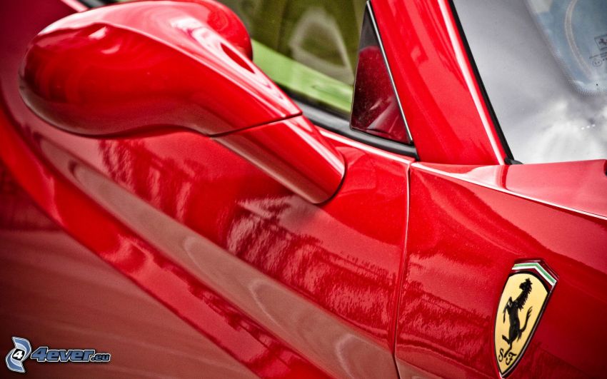 Ferrari, rear view mirror