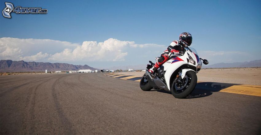 Honda CBR, moto-biker, racing circuit