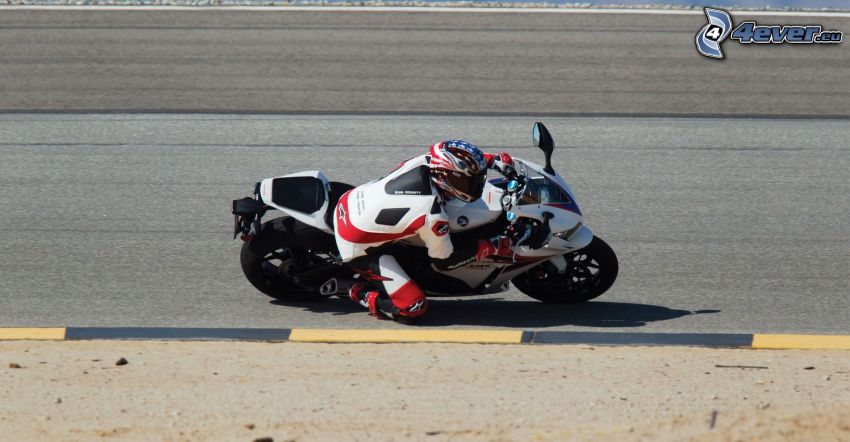 Honda CBR 1000, moto-biker, speed, racing circuit