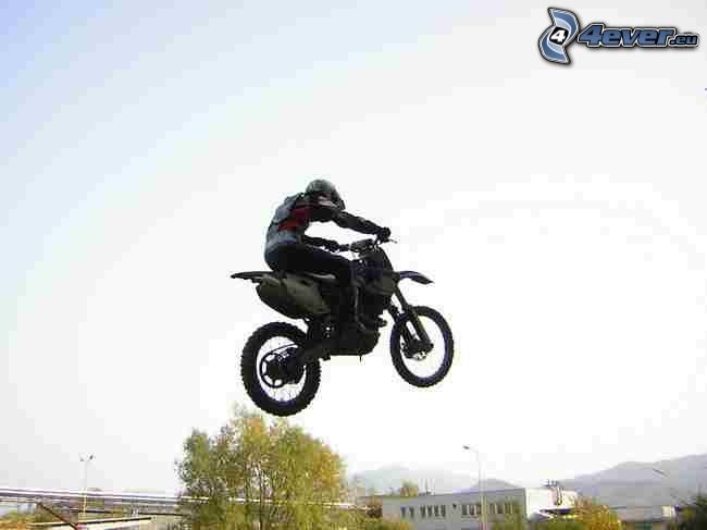 jump on motorcycle, moto-biker