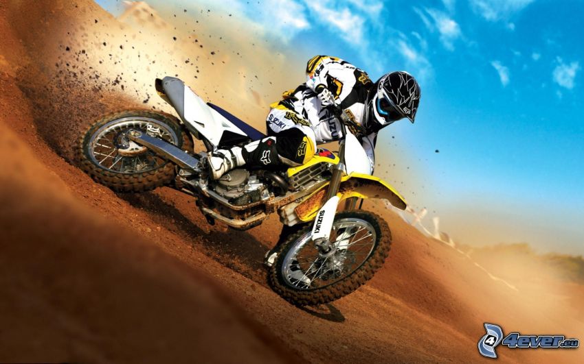 motocross, Suzuki, mud