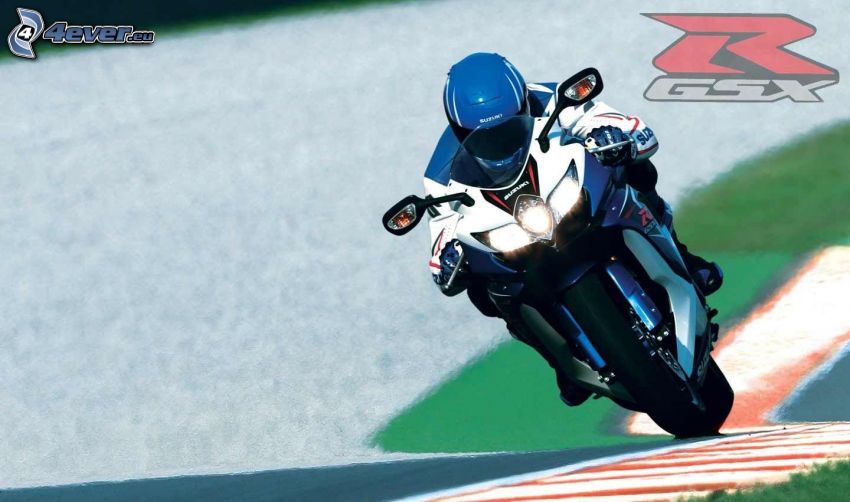 Suzuki GSX-R, moto-biker, race, racing circuit
