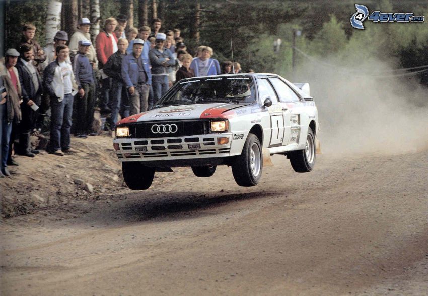 Audi 80 Rally, jump