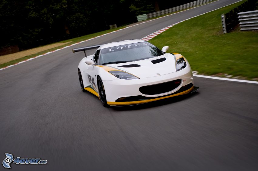 Lotus Evora GTE, racing car, racing circuit