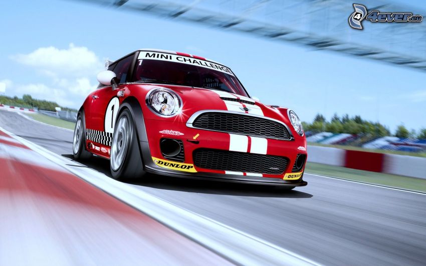 Mini Cooper, speed, racing circuit
