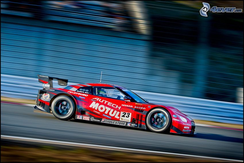 Nissan GT-R, racing car, speed