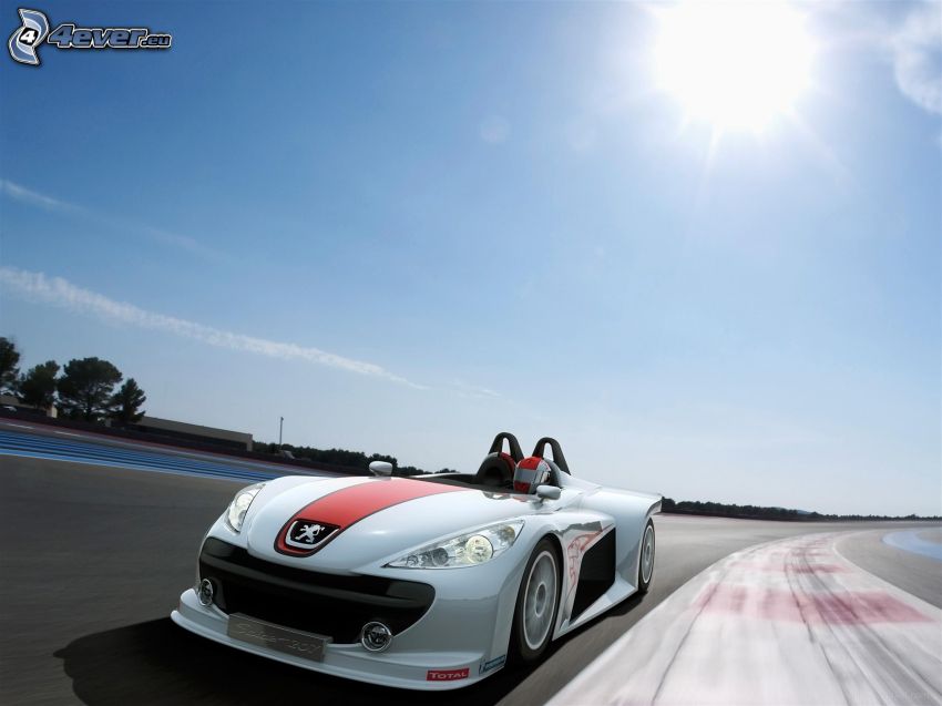 Peugeot, convertible, racing circuit, speed