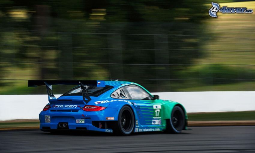 Porsche, racing car, speed