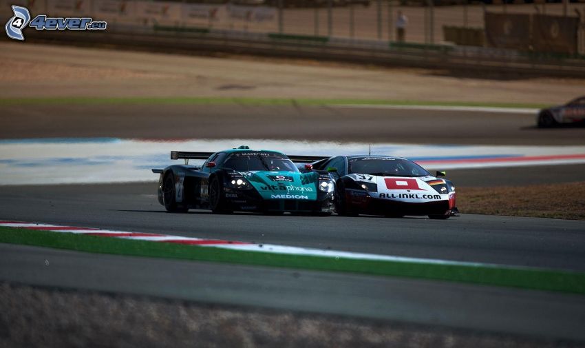 race, Lamborghini, Maserati MC 12, racing car, racing circuit
