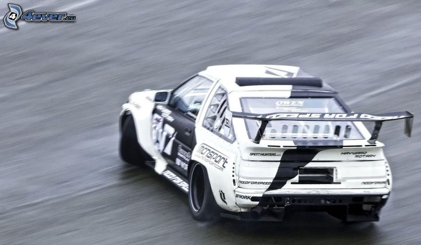 racing car, drifting