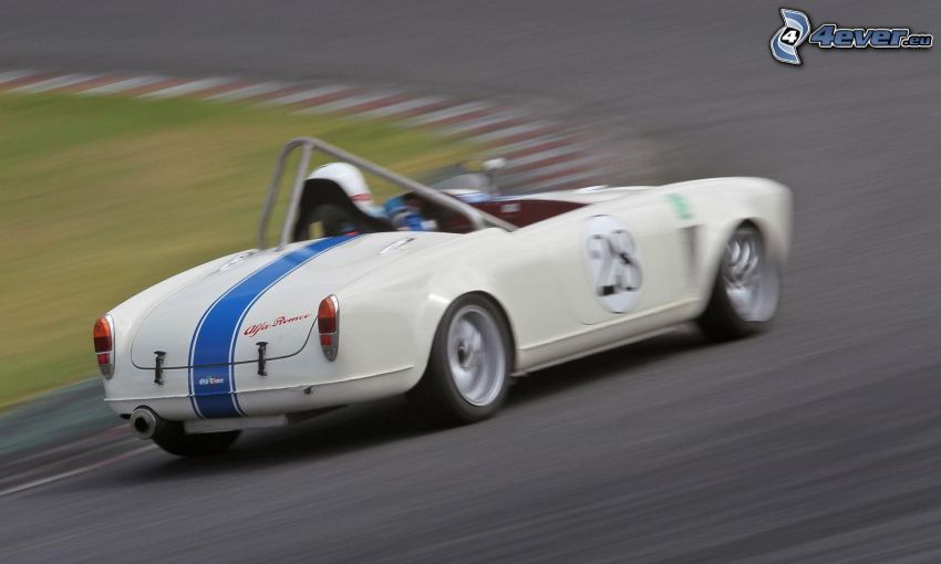 racing car, oldtimer, speed, racing circuit