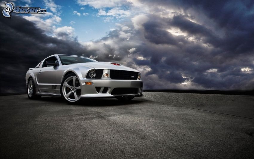 Ford Mustang, clouds